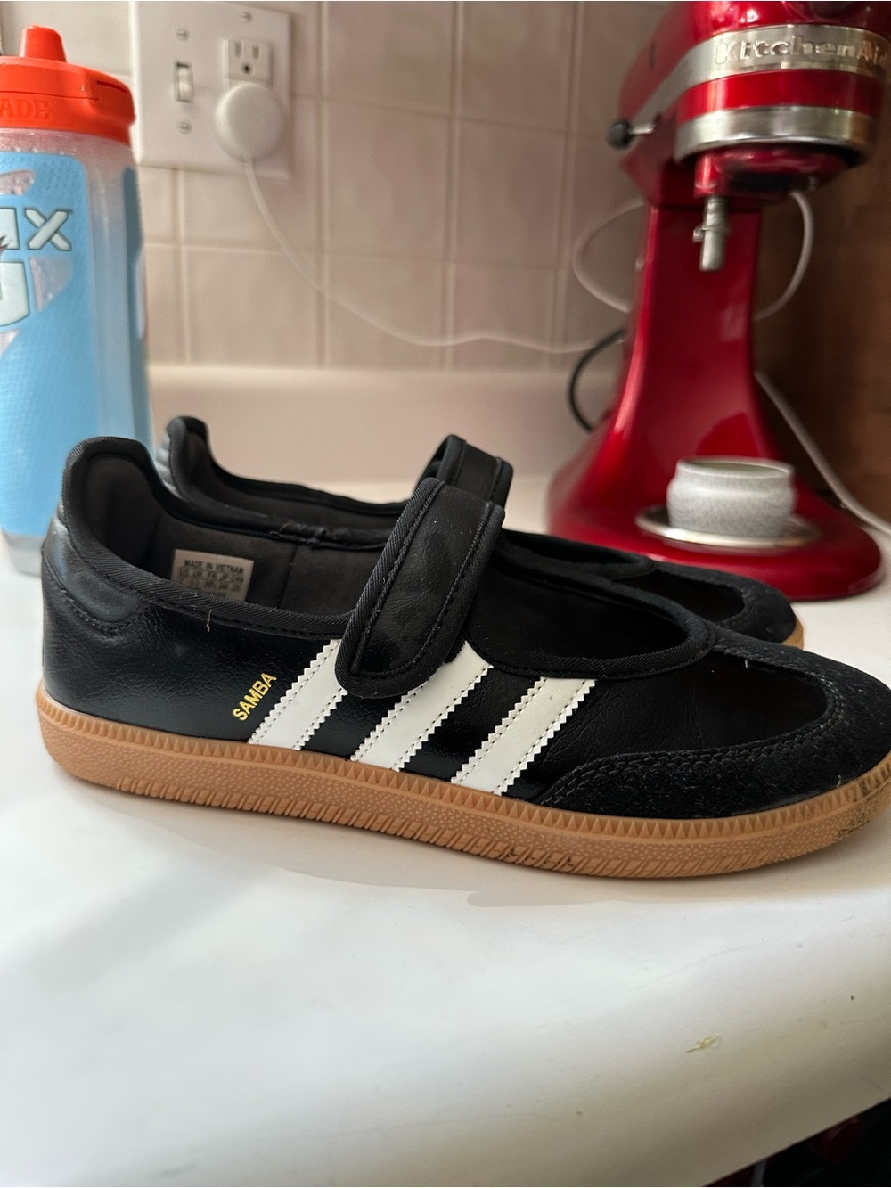 adidas Kids Samba Mary-Jane Sneakers - Black / White / Gum